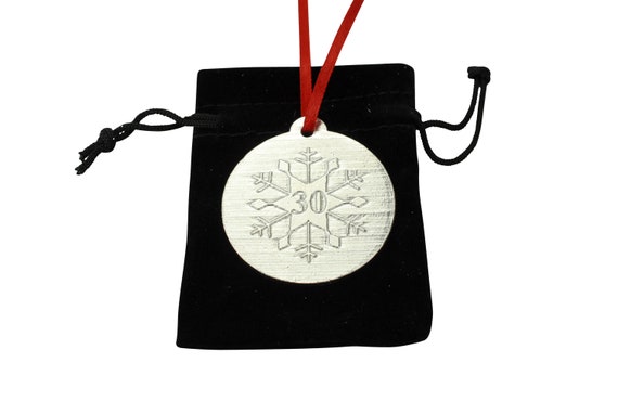 30th Christmas Snowflake Metal Decoration 30th Anniversary Etsy