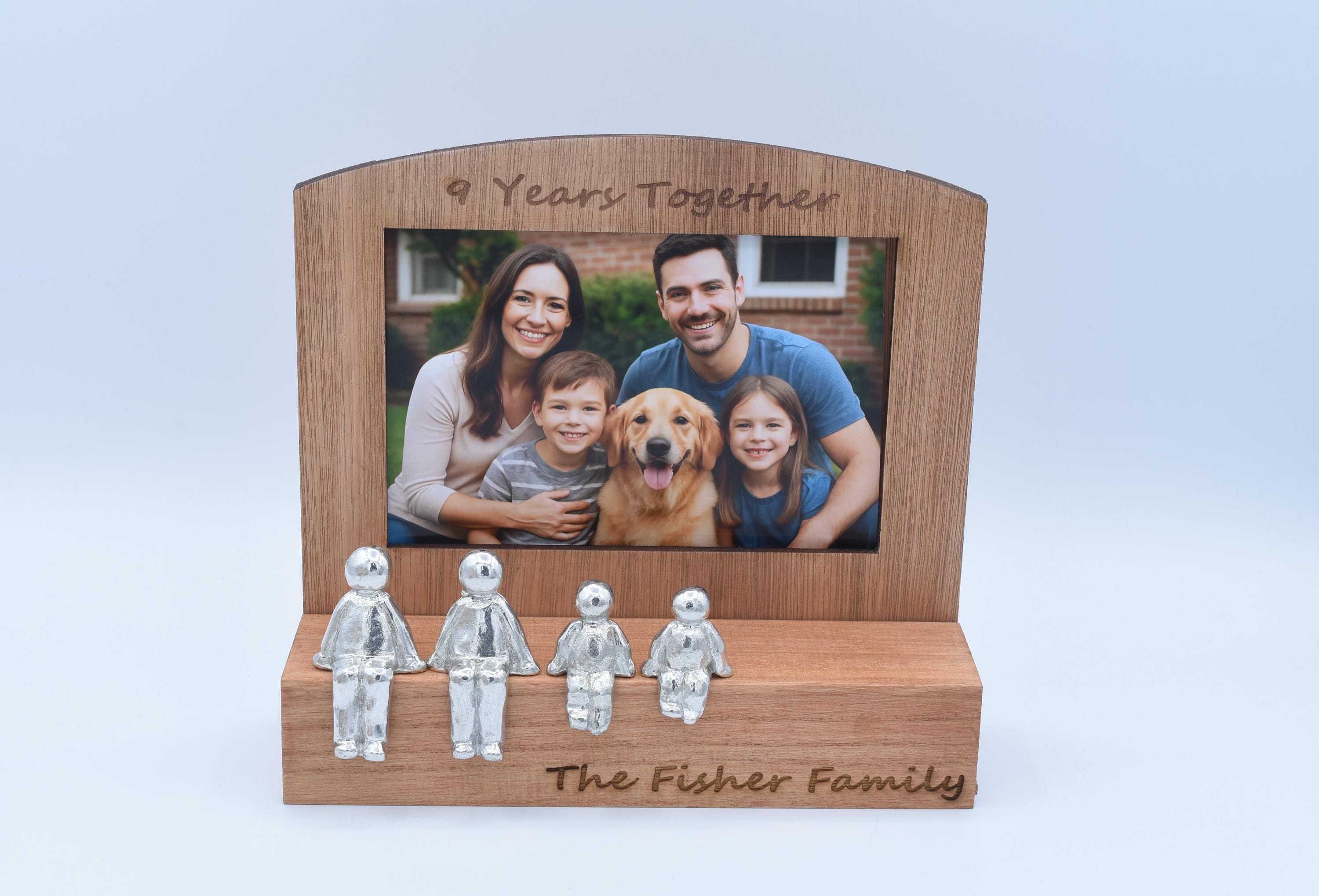 9 Years Together Personalised Photo Frame