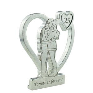 Together Forever Hugging Anniversary Gift - 25th Anniversary