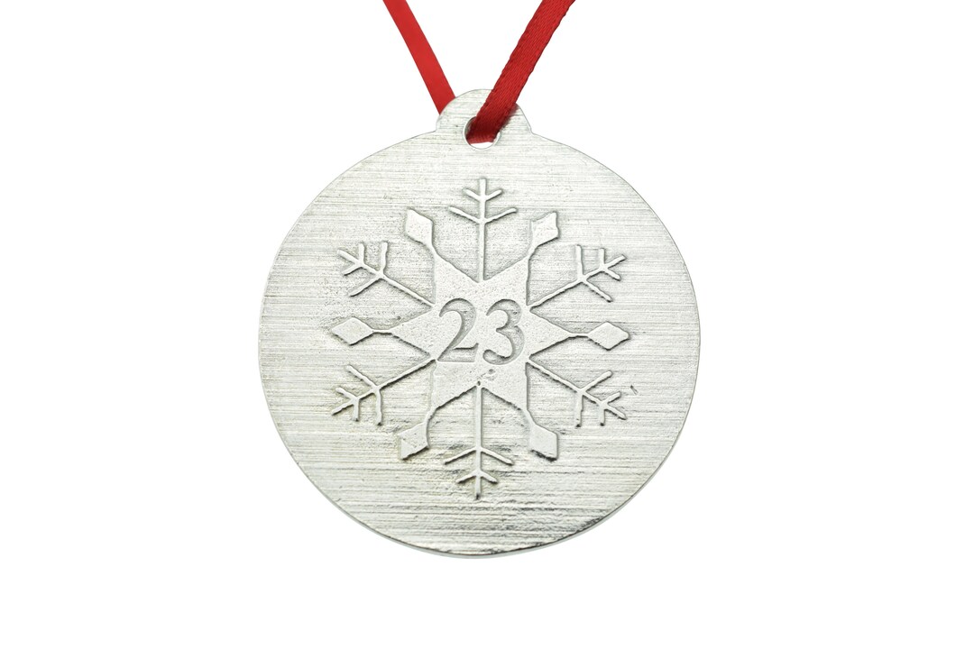 23rd Christmas Snowflake Metal Decoration - 23rd Anniversary Idea - Etsy
