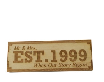 Pirantin EST 2010 8th Anniversary Sign Mr & Mrs Established 2010 When Our Story Began Free Standing Pirantin EST 2010 8th Anniversary Sign Mr & Mrs Established 2010 When Our Story Began Free Standing