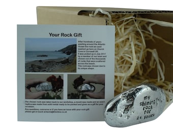 My Shining Rock For 24 Years - Solid Heavy Metal Twenty-Fourth Anniversary Gift Idea