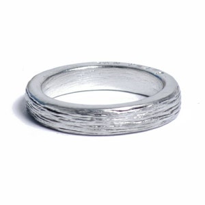 10 Year Anniversary Ladies Pure Tin Ring Inscribed with 'Ten Years' image 1