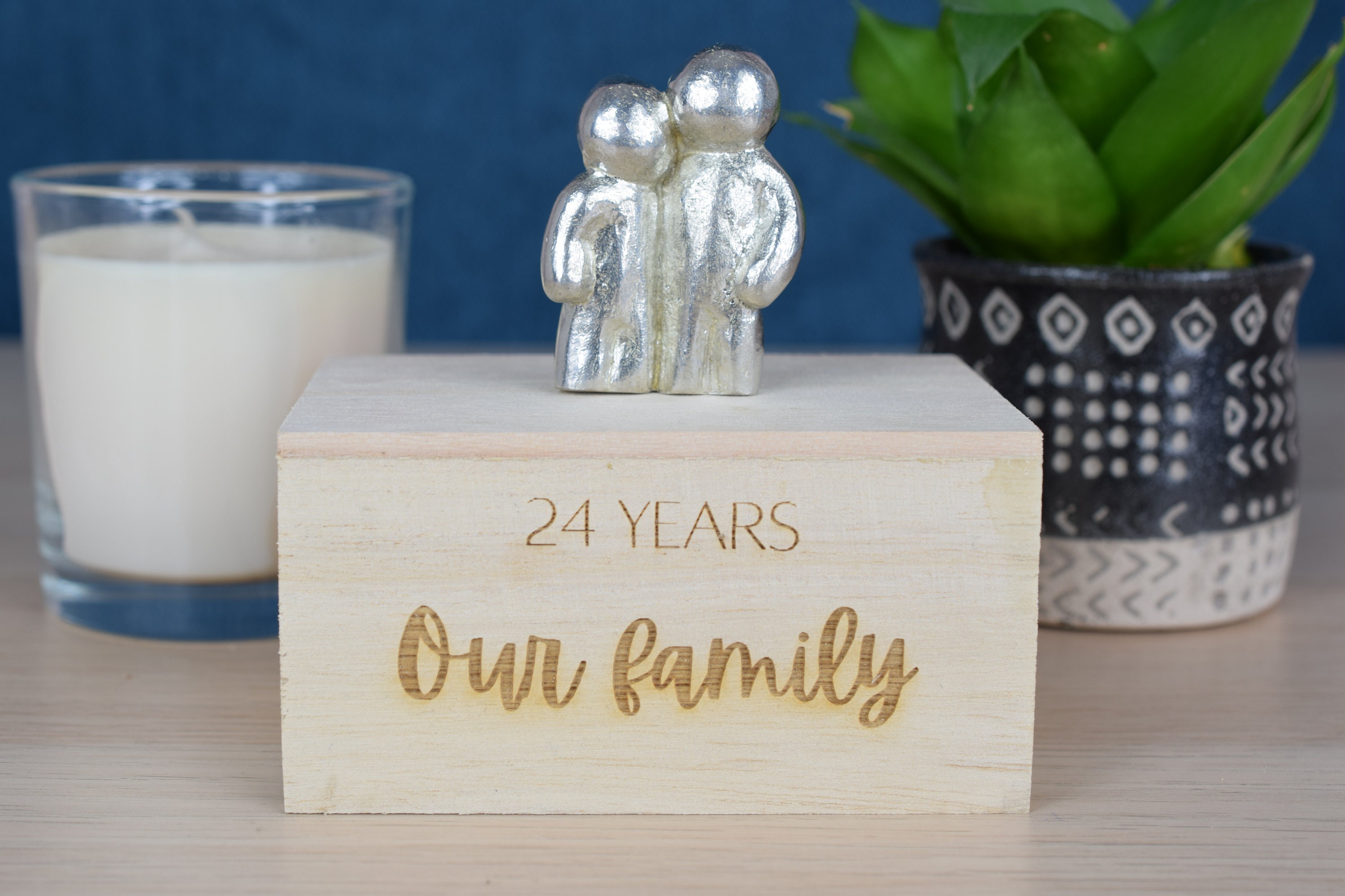 24 Years Our Little Hugging Family | 24th Anniversary Gift - Choose Your Own Family Combination | Part of the We Made a Family Range
