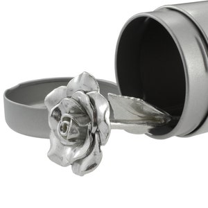 10th Anniversary Tin Rose Solid Pure Casted 100% Tin Rose image 6