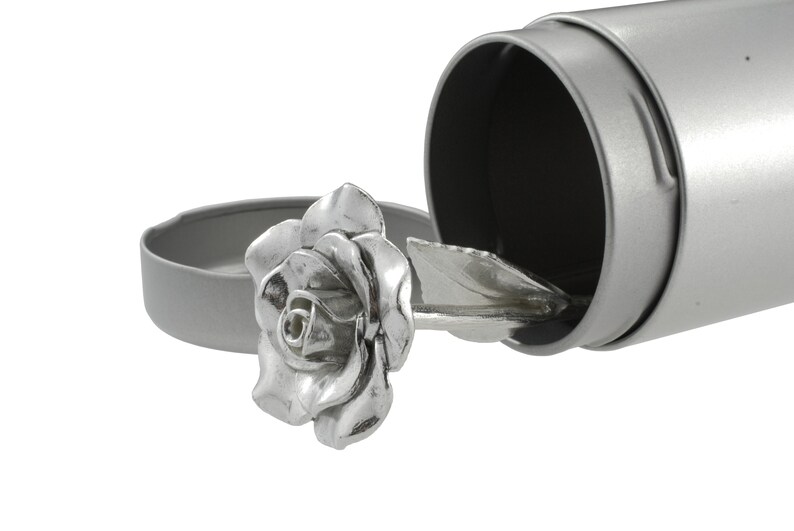 10th Anniversary Tin Rose Solid Pure Casted 100% Tin Rose image 6