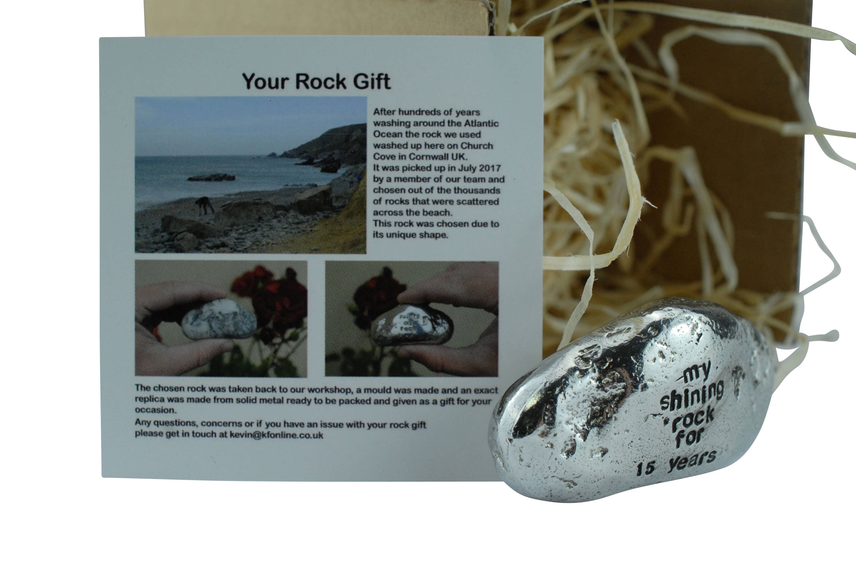 My Shining Rock For 15 Years solid metal gift
