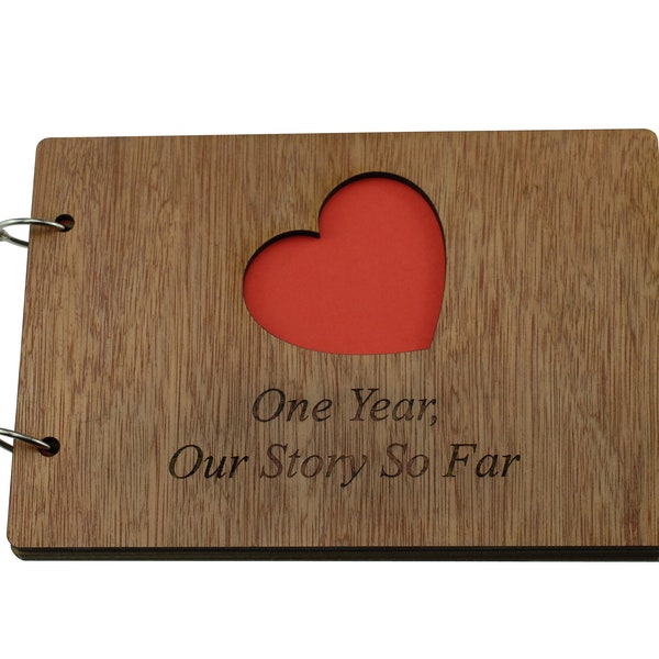 1 Year Our Story So Far - Scrapbook, Photo album or Notebook Idea For 1st Anniversary