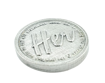 Him or Her Coin - Who's Turn is it? Him Or Her Flip Coin Decider