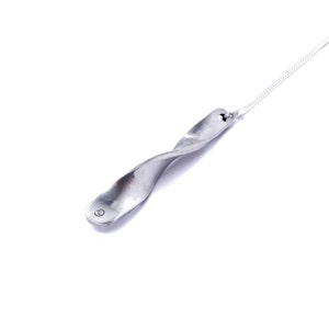 Ten Year Anniversary Tin and Diamond Twist Drop Pendant