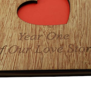 Paper 1st Anniversary Scrapbook Engraved With &#39;Year One Of Our Love Story&#39; Celebrate Your 1st Year