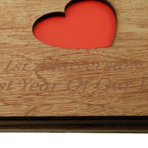 Paper Anniversary Scrapbook Gift Idea Engraved With &#39;First Anniversary, Best Year Of Our Life.