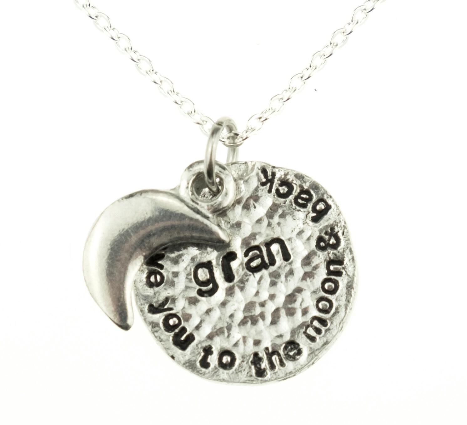 Collier grand-mère Je t'aime jusqu'à la lune et dos – Une belle idée cadeau pour grand-mère pour un anniversaire, Noël et la fête des Mères