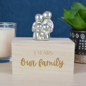 3 Years Our Little Hugging Family 3rd Anniversary Gift Choose Your Own Family Combination Part of the We Made a Family Range 2 Children