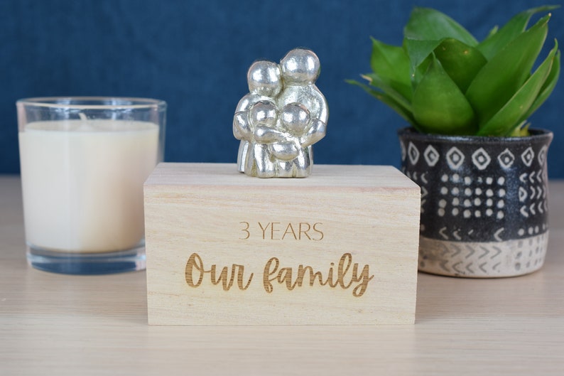 3 Years Our Little Hugging Family 3rd Anniversary Gift Choose Your Own Family Combination Part of the We Made a Family Range 2 Children