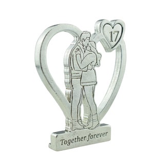 Together Forever Hugging Anniversary Gift - 17th Anniversary