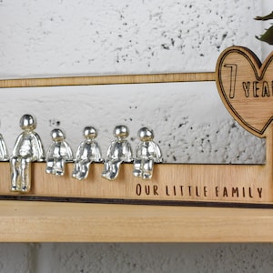 7 Jahre unsere kleine Familie | 7. Jahrestag Geschenk - Wähle deine eigene Familienkombination