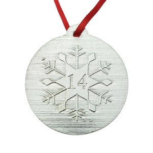 14. Weihnachten Schneeflocke Metall Dekoration - 14. Jahrestag Idee