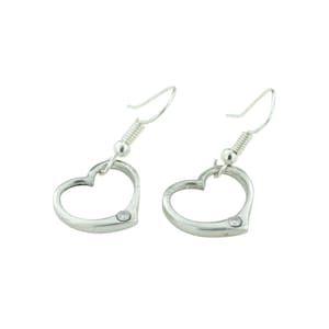 10th Anniversary Tin & Diamond Earrings – 100% Pure Tin Jewellery, 10 Year Wedding Gift for Wife