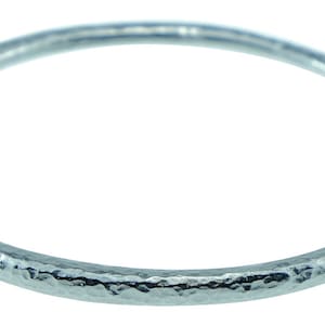 Tin Bangle - 10th Anniversary Gift for Him & Her - Pure Tin Beaten Bangle Inscribed With 10 Years