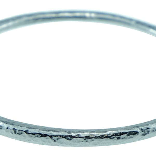 Tin Bangle - 10th Anniversary Gift for Him & Her - Pure Tin Beaten Bangle Inscribed With 10 Years