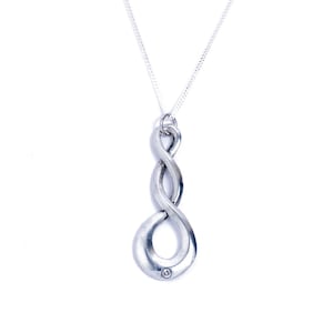 Tenth Anniversary Celtic Twist Tin and Diamond Pendant (EDTP2)