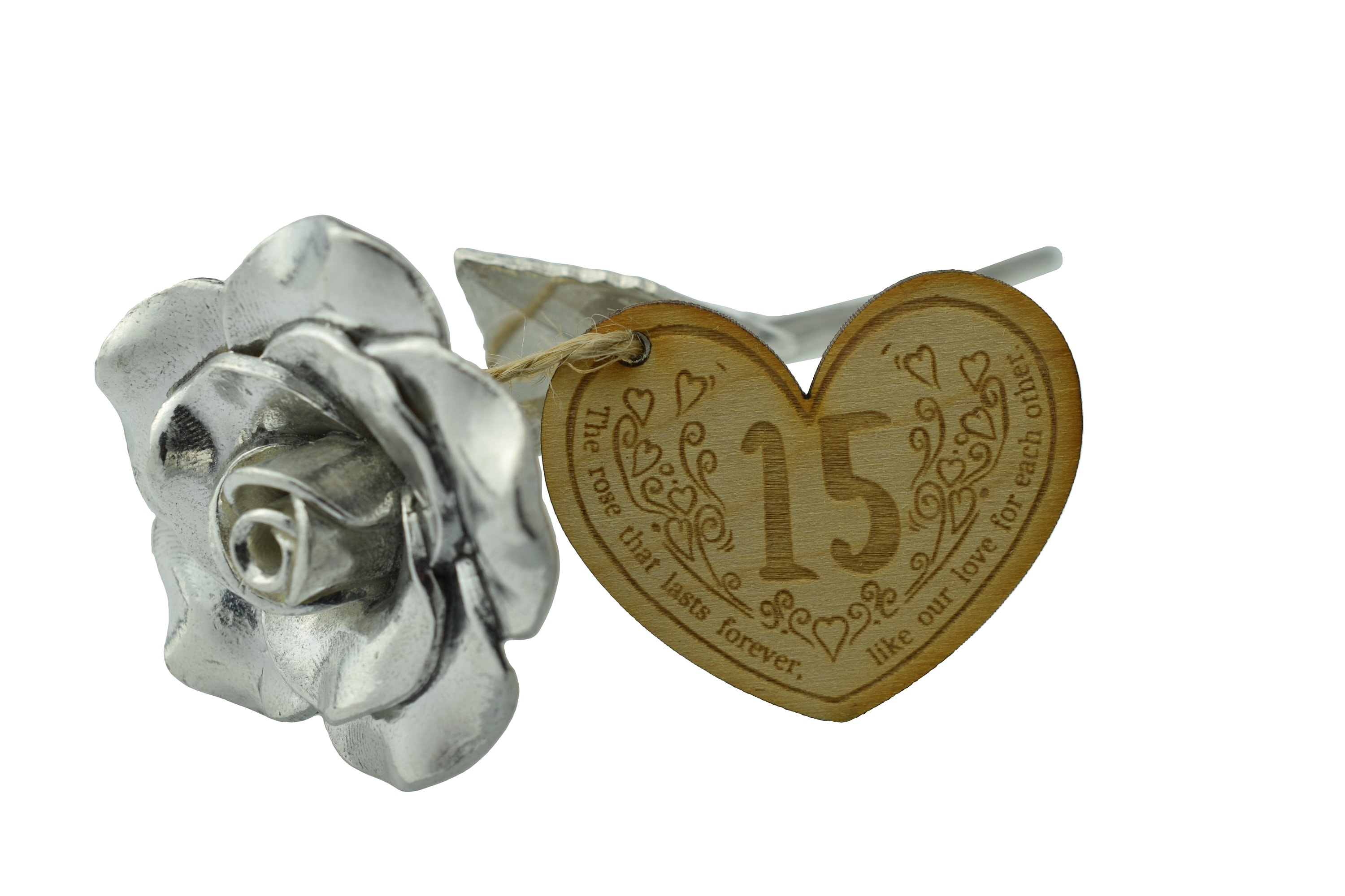 Forever Rose with Wooden Token