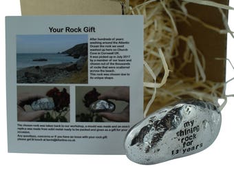 My Shining Rock For 13 Year - Solid Heavy Metal thirteenth Anniversary Gift Idea