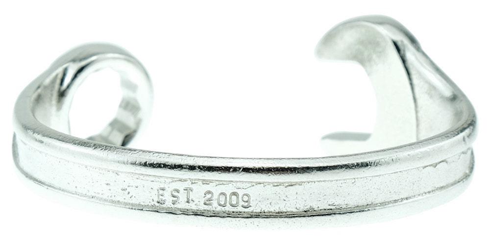 Established 2009 spanner and wrench bangle bracelet