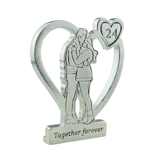 Together Forever Hugging Anniversary Gift - 24th Anniversary
