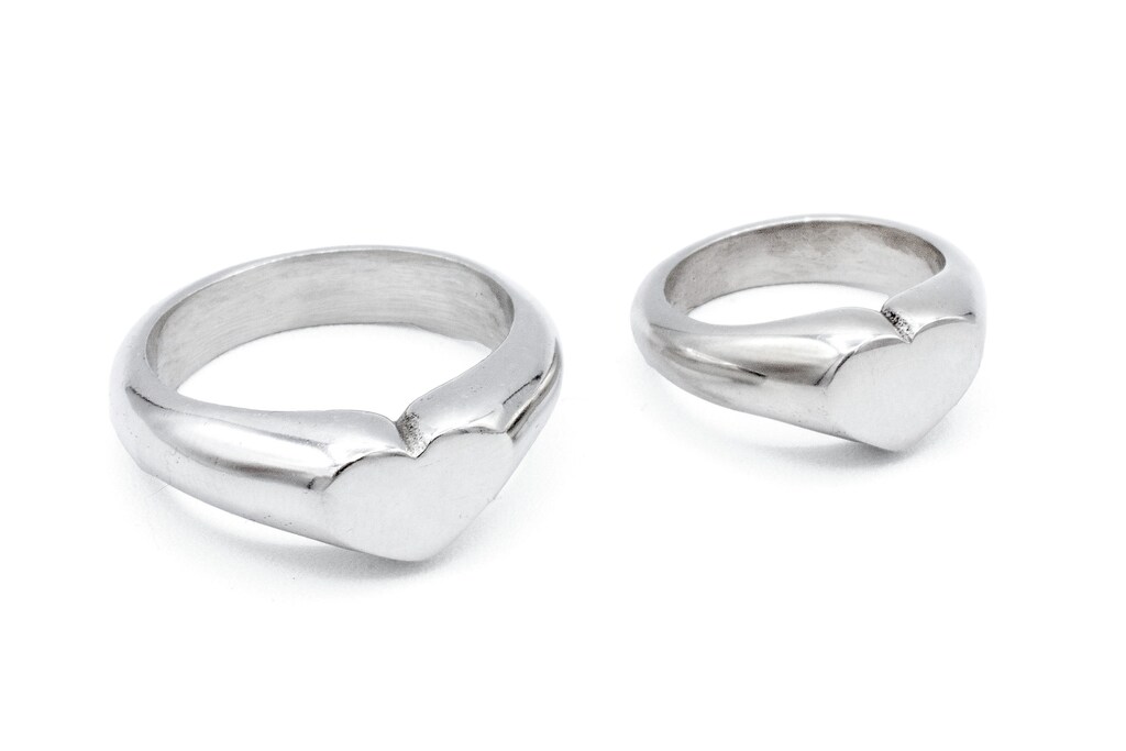 Orecchini In Stagno Puro Per Decimo Anniversario Di Matrimonio, A Forma Di Cuore, Fatto A Mano, Lucidati, Regalo Tradizionale