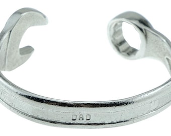 Pulsera con llave inglesa – Estampado "Papá", ajustable