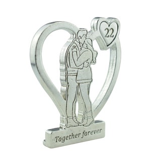 Together Forever Hugging Anniversary Gift - 22nd Anniversary