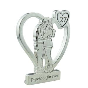 Together Forever Hugging Anniversary Gift - 27th Anniversary
