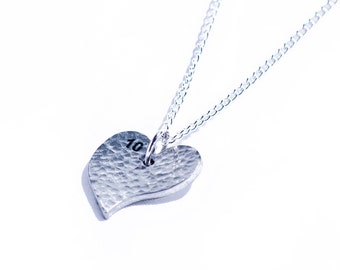 Pendentif coeur 10e anniversaire de mariage en étain (fabriqué à partir d&#39;étain pur)