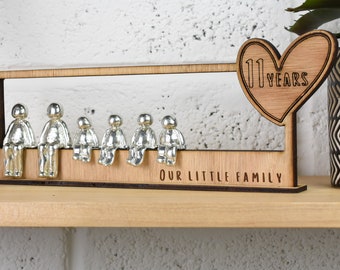 11 años de Nuestra Pequeña Familia / Regalo del 11.º aniversario: elige tu propia combinación familiar