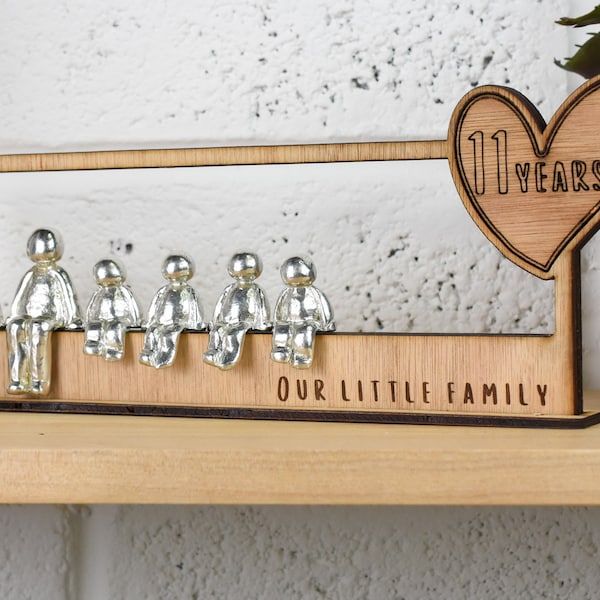 11 Years Our Little Family | 11th Anniversary Gift - Choose Your Own Family Combination