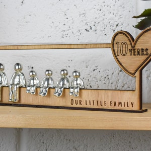 10 Years Our Little Family 10th Anniversary Gift Choose Your Own Family Combination image 1