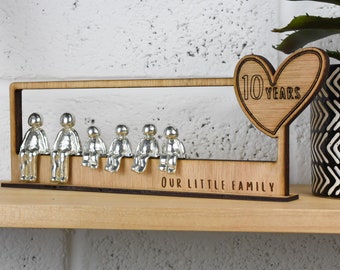 10 Years Our Little Family | 10th Anniversary Gift - Choose Your Own Family Combination