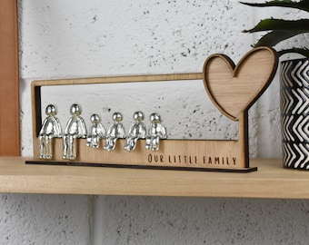 Gepersonaliseerd - Onze kleine familie | Gezinsjubileumgeschenk - Kies uw eigen familiecombinatie