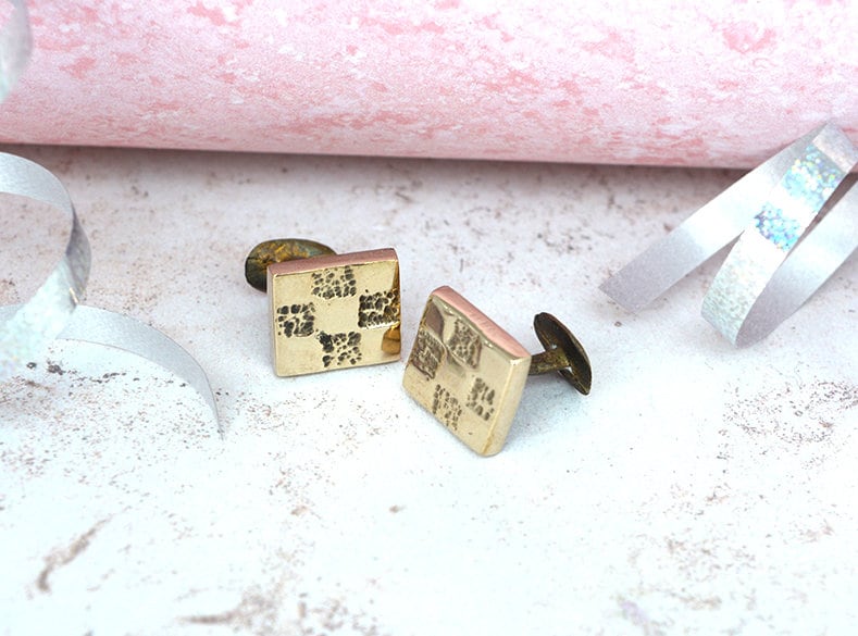 8th Anniversary Solid Bronze Cufflinks - Perfect 8th Year An…