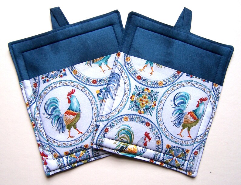 Rooster Pot Holders Set of 2 Etsy