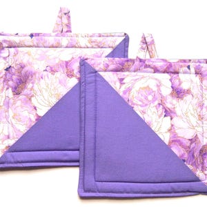 Purple Pot Holders (Square) - Set of 2