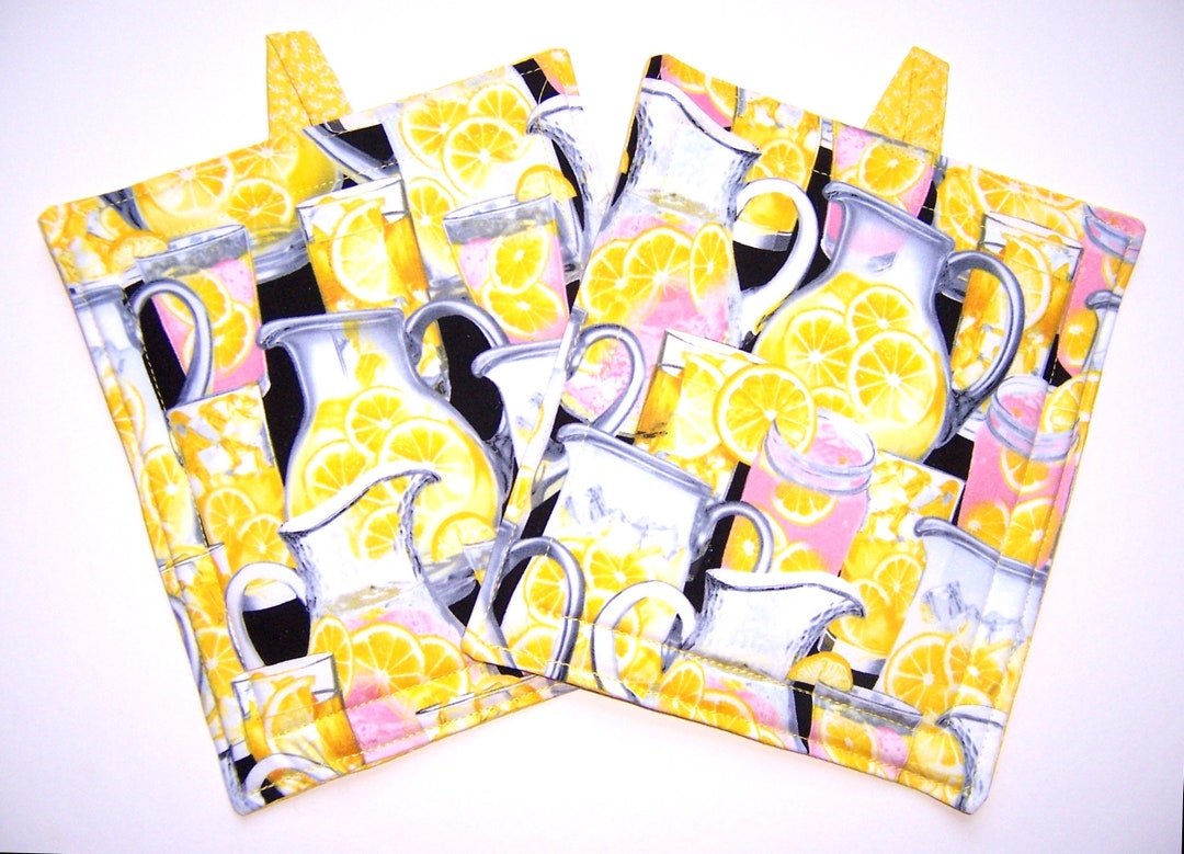 Lemonade Pot Holders Set of 2 Etsy