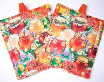 Honey Jar Pot Holders - Set of 2