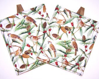 Bird Pot Holders - Set of 2