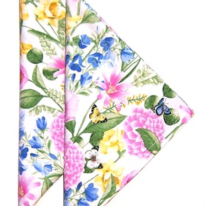 Summer Flower Cloth Napkins - Set of 2