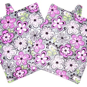 Pink Floral Pot Holders