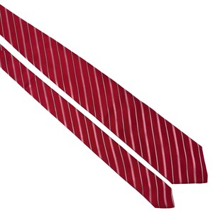Giorgio Armani Vintage Red Silk Stripe Tie Italy Classic Menswear image 2