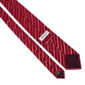 Giorgio Armani Vintage Red Silk Stripe Tie Italy Classic Menswear image 4